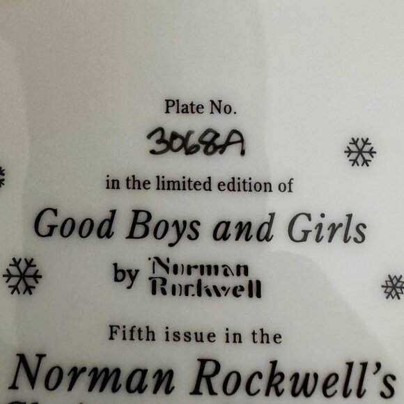2004 Bradford Exchange Norman Rockwell "Good Boys and Girls" Christmas Plate - Picture 6 of 8